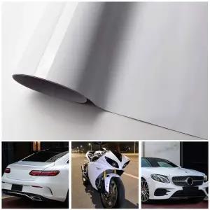 본넷랩핑 화이트 비닐 랩 접착 자동 오토바이 바디 스티커 광택 필름 반짝 이는 차량용
