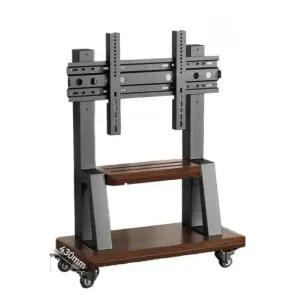 프리미엄 이동형 티비 거치대 무빙 받침대 카트 선반 tv스탠드 32-70인치범용 월넛