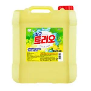 주방세제 대용량 항균 트리오 14KG 말통