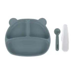 베베락 포네르 유아 이유식 식판 흡착 블루그레이 BNA