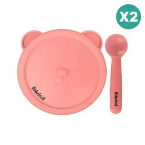 베베락 엘파 실리콘 흡착볼 이유식기 피치핑크 2개 BNA