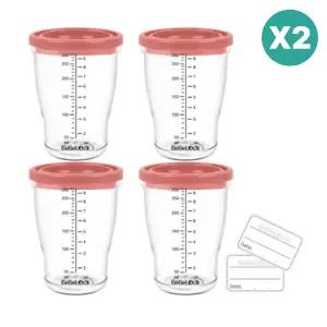 베베락 엘파 유아 이유식기 냉동보관 밀폐 280ml 핑크 BNA