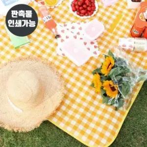 야외 캠핑 방수 휴대용 감성 체크 피크닉 돗자리 매트 (WFKMWM5)