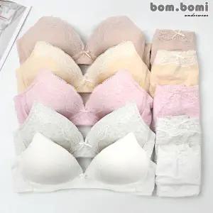 [봄보미] 하이퀄리티 노와이어 코튼 브라팬티 10종세트