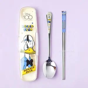 디즈니 도날드덕 올인원 올스텐 수저클리어케이스세트아동식기 유아 멀티 캐릭터 이유용품 젓가락