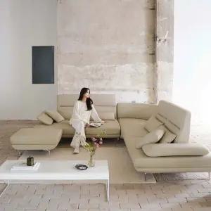 라온 가죽 스윙 소파 7인 코너형