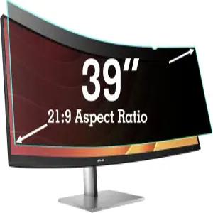 21 9 커브드 울트라와이드 모니터용 39인치 프라이버시 스크린 필터 실드 눈부심 방지 블루라이트 눈 보호