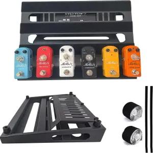 전원 공급 트레이가 장착된 NALU 업그레이드 기타 페달 보드 ？ 헤비 듀티 금속 구조 미끄럼 방지 발 안전한