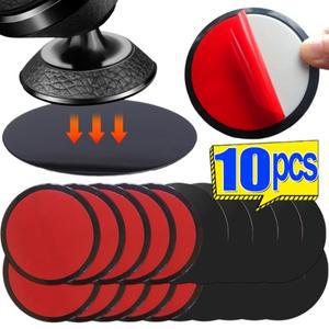 (1-10개) 8cm 원형 차량 대시보드 마운트 패드 접착식 디스크, 흡착판 휴대폰 거치대 GPS 네비게이션 블랙