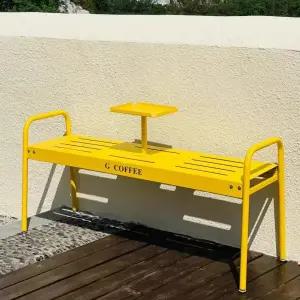 야외 철제 의자 2인용 120x40x54cm 테라스