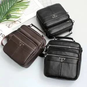 [블루마운트]802-1 미콘 남녀공용 소가죽 캐주얼 크로스백