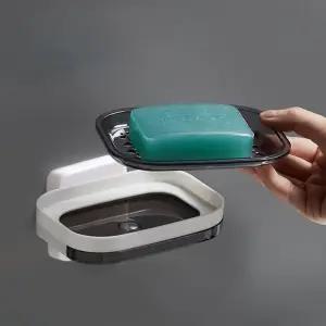 무타공 물받이 비누선반 각흡착식 걸이 대 받침 접착 거치대 욕실