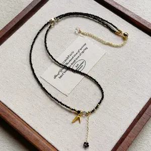 블랙비즈 목걸이 골드 참 포인트 액세서리 GB-1004903