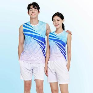 유니폼 배드민턴복 탁구복상의 탁구 스포츠 민소매 단체 남성