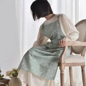 원피스형 꽃무늬 면 플라워 앞치마 에이프런 감성