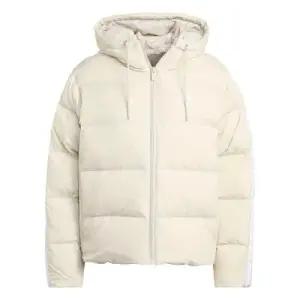 에센셜 클라이마웜 3-스트라이프 푸퍼 다운 후드 재킷 JM4107