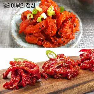 [어부의정성] N속초직송 명태회 무침(500g)+낙지 젓갈(500g) 총1kg