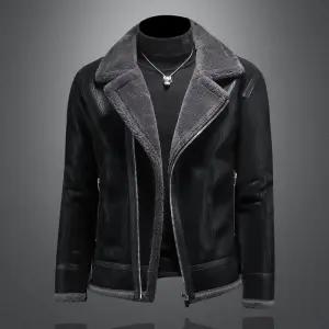 남자 무스탕 밍크 가죽 젊은오빠 자켓 겨울 블랙