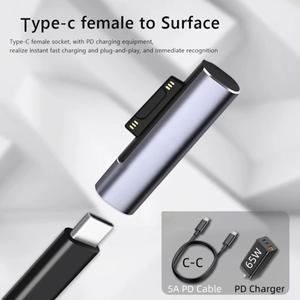 USB C PD 102W GaN 충전기 변환기 Surface Pro X76543 Laptop Book Go 1 2 3과 호환되는 15V 3A 어댑터