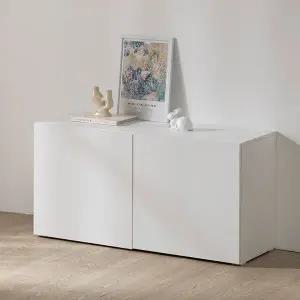 (수도권무료) 높이60cm LPM 거실다용도 1200도어수납장 TV장 BJ3251