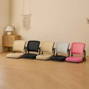 라이프스타일 등받이 자세 교정 접이식 블랙 에어홀좌식의자 볼륨업70T FB5105