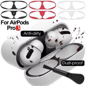 에어팟 프로 3 메탈 방진 스티커 울트라 씬 필름 애플 에어팟 프로 3 먼지 방지 헤드폰 충전 박스 액세서리