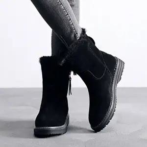 [짝꿍닷컴]겨울 털신발 방한화 방한부츠 기모 미들 털부츠-WFI43AK