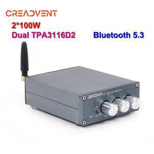2*100W 블루투스 5.3 듀얼 TPA3116D2 디지털 오디오 파워 앰프 NE5532 이퀄라이저 하이파이 스테레오 클래