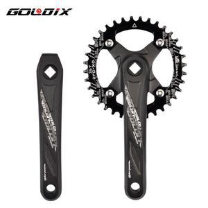 GOLDIX 사각 구멍 자전거 크랭크셋 알루미늄 합금 MTB 좁은 톱니 104BCD 32 T 165mm170mm 175mm 길이