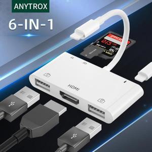 Lightning-HDMI USB 3.0 OTG 디지털 AV 어댑터케이블 카드 리더 어댑터동글 지원 TV프로젝터