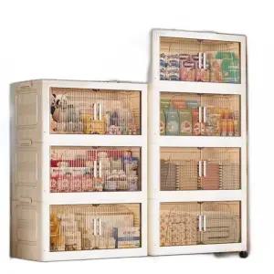 용 플라스틱서랍장 양문형 폴딩투명 조립식 40면폭 수납