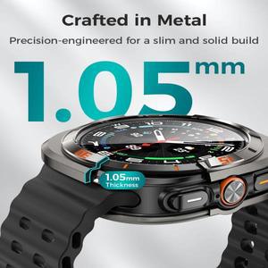 삼성 갤럭시 워치 울트라 2025용 숫자 금속 케이스 스크린 프로텍터 견고한 커버 삼성 갤럭시 워치 7 8 울