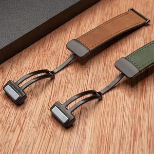 샤오미 미 밴드 9/8Pro용 자석 가죽+실리콘 스트랩, 레드미 워치 6 5 4 스마트 워치 벨트 액세서리용 조절