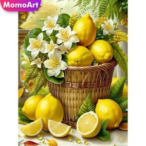 큐빅 보석십자수 장식 비즈 그림 바구니 레몬 DIY 다채로운 구슬