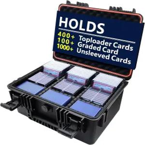 야구용 등급 카드 보관함 - 조절 가능한 칸막이가 있는 트레이딩 보관함이 PSA BGS SGC 슬래브에 맞습니다