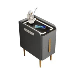 무선충전 협탁 침대협탁 틈새 LED 조명 서랍장 침대