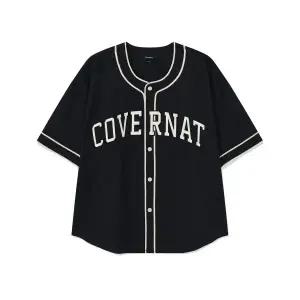 매장정품 COVERNAT 커버낫 아치로고 베이스볼 하프 셔츠 Dark Navy CO2502SS62DN 810010