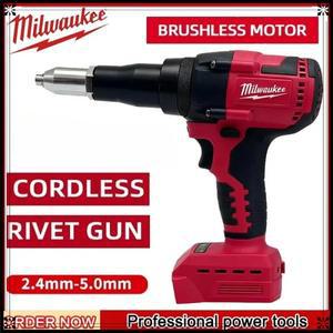 밀워키 무선 4.8MM 리벳 건 18V 배터리용 브러시리스 전동 도구 LED 라이트 포함