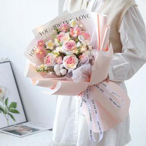 뜨개 꽃다발 생일 뜨개꽃 완제품 믹스 뜨개질 튤립 토끼 부케