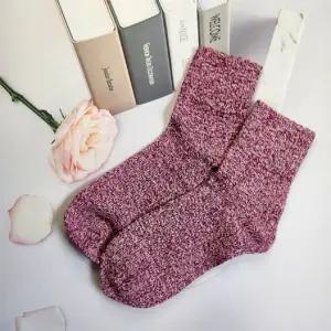 여자 중목 멜란지 니트 양말