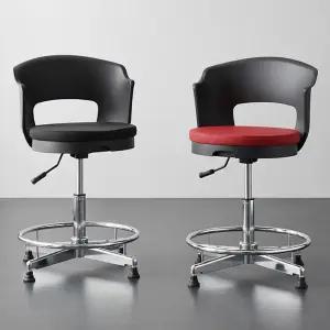 병원 이동 발받침 작업 회전 국산 튼튼한 진료실 제도용고정등받이원형의자 스툴의자카운터