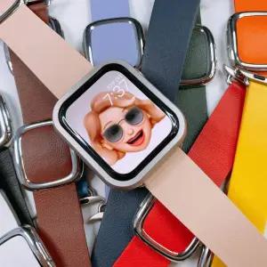 NUBASE 애플워치 11 10 9 SE3 모던 버클 마그네틱 가죽 스트랩