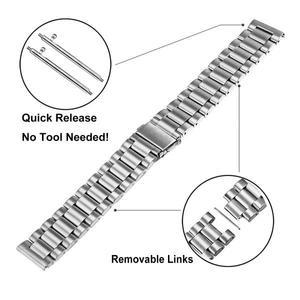 22mm 18mm 24mm 20mm 별빛 스테인레스 스틸 시계 밴드 스트랩 삼성 갤럭시 시계 3 4 5 프로 40mm 44mm 42mm