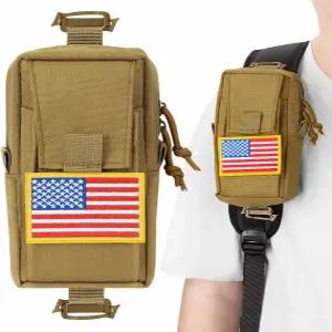 백팩 어깨끈 벨트 및 조끼용 MCC 휴대폰 파우치 몰 시스템에 맞는 소형 EDC 전술 지퍼 포함