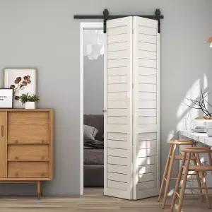 접이식 슬라이딩 우드 부엌 도어 창고 욕실 헛간 문 인테리어 화장실