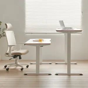 [가구] 컴포트 전동 높이조절 책상+파티션 140cm