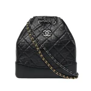 백팩가브리엘 카프스킨 체인 스몰 은장 블랙