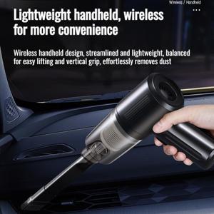 다기능 자동차 휴대용 진공 청소기, 미니 고출력 무선 USB 충전식 핸드헬드, 강력한 흡입력 내구성 실용적