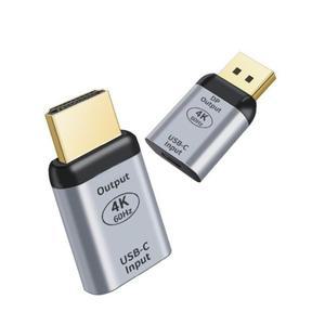 USB 유형 C 암-HDMI 호환 DP 수 어댑터 노트북 커넥터 용 4K 60Hz 플러그 변환기