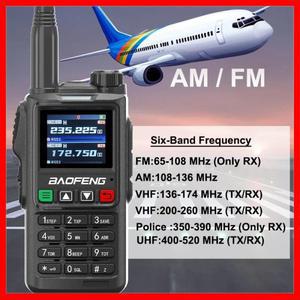 Baofeng UV18 Pro Max GPS 및 AM FM 6밴드 워키토키 무선 복사 주파수 999CH 장거리 Type-C 양방향 라디오